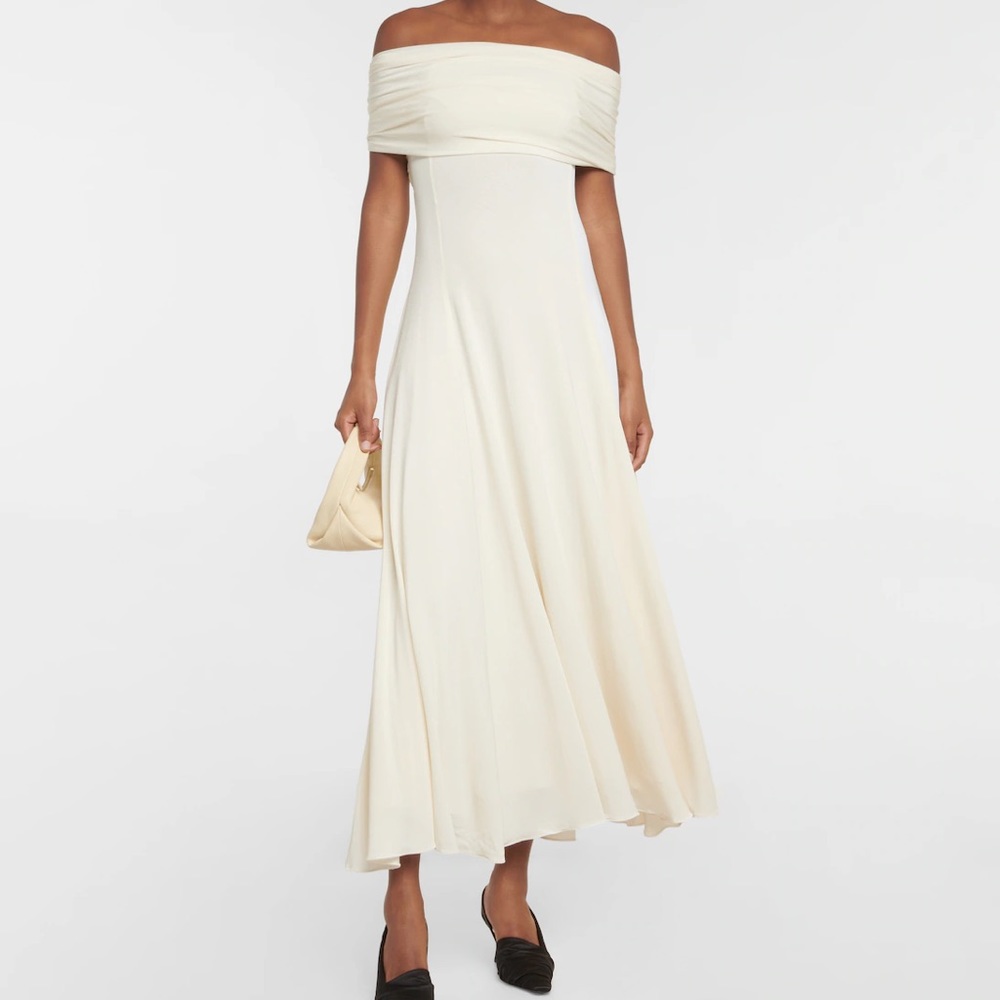 NWT KHAITE bridgit dress cream size M - Picture 5 of 6